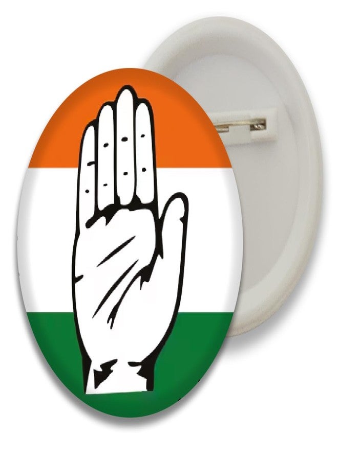 D2C Vote for Your Party Indian National Congress Election Badges Multicolor, 5+ Years, D3 (5 Pcs) - Image 1